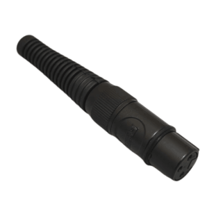 PLUG CANNON XLR CSR FEMEA PROFISSIONAL PRETO Q-23BK - 0436