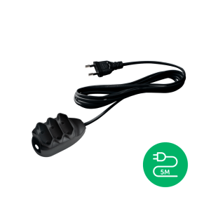 EXTENSAO ELETRICA INTELBRAS 3 TOMADAS 2 PINOS 10A 5M CABO PP 2X0,75MM PRETO EXT 2005 - 4830147