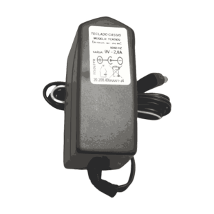 FONTE CHAVEADA TITANIS (NACIONAL) PARA TECLADO CASIO 9V 2A PLUG 5,5MM X 2,1MM (+ EXTERNO) BIVOLT - TCA0920