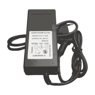 FONTE CHAVEADA TITANIS PARA USO GERAL 12V 4A PLUG 5,5MM X 2,5MM (+ INTERNO) BIVOLT - ELT1240