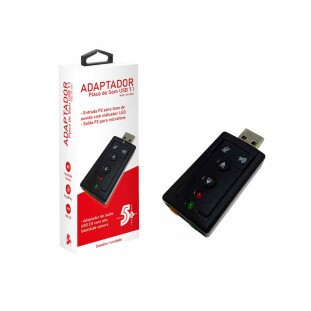 ADAPTADOR PLACA DE SOM USB 7.1 ENTRADA P2 FONE E MICROFONE - 015-0063