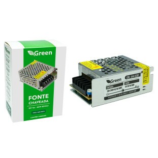 FONTE CHAVEADA GREEN COLMEIA CFTV METAL 12V 5A 60W BIVOLT - 044-6301