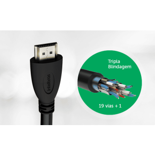 CABO HDMI INTELBRAS 2.0 4K ULTRA HD 5M CH 2005 SEM FILTRO - 4140003