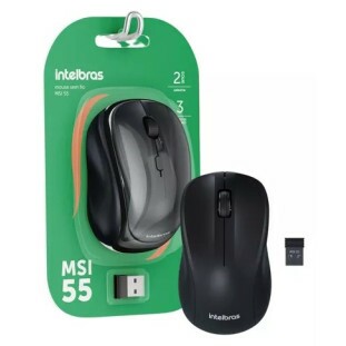 MOUSE SEM FIO OFFICE INTELBRAS 1600DPI 3 BOTOES PRETO MSI 55 (BLISTER) - 4290023 - FR