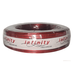 FIO BICOLOR INFINITY P/ SOM 2X2,50 (12) 100M PRETO/VERMELHO - TKB027