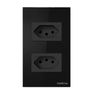 TOMADA DUPLA INTELIGENTE INTELBRAS 10A SMART WI-FI ETS 1002 PRETO - 4850065