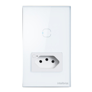 TOMADA SIMPLES COM 1 INTERRUPTOR INTELIGENTE INTELBRAS 10A SMART WI-FI ETS 2001 BRANCO - 4850066