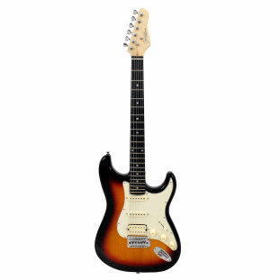 GUITARRA ELETRICA GIANNINI G-101 3 TONE SUNBURST COM ESCUDO MINT GREEN (3TS/MG) - 26668