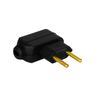 PLUGUE PIAL LEGRAND 2P 10A COMPACTO SAIDA LATERAL PRETO - 615910