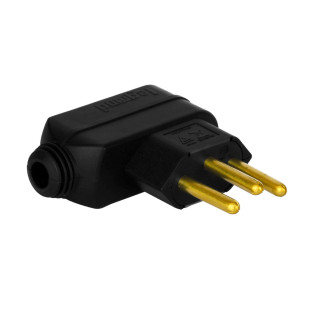 PLUGUE PIAL LEGRAND 2P+T 10A COMPACTO SAIDA LATERAL PRETO - 615911