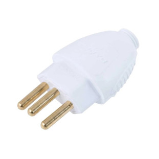 PLUGUE DESMONTAVEL DANEVA 2P+T 20A 250V BRANCO - DN1604