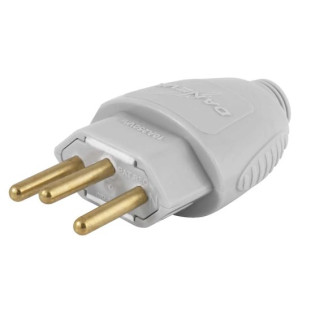 PLUGUE DESMONTAVEL DANEVA 2P+T 10A 250V CINZA - DN1595