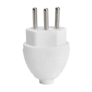 PLUGUE DESMONTAVEL DANEVA 2P+T 10A 250V BRANCO - DN1594