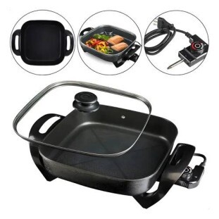 PANELA ELETRICA AGRATTO MANGIARE APEQ01I-02 PRETA QUADRADA 30CM 1500W 220V - 9421