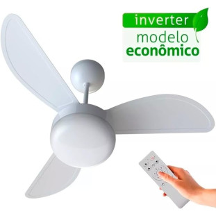 VENTILADOR DE TETO VENTISOL FENIX LED BRANCO 3P INVERTER BIVOLT COM C/R - 14217
