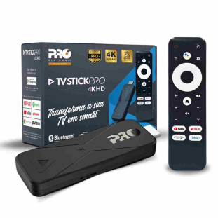 SMART TV BOX PROELETRONIC STICKER 4K WIFI DUAL BAND BLUETOOTH 2GB RAM - PROSK-1000