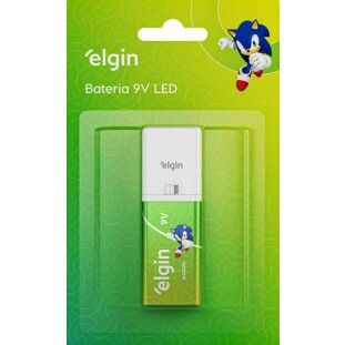BATERIA ALCALINA ELGIN 9V C/1 + LANTERNA LED - 82425