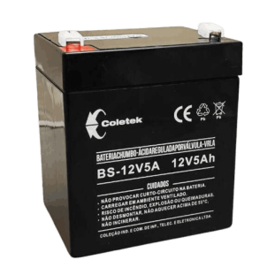 BATERIA SELADA COLETEK 12V 5AH PARA NOBREAK BS-12V5A T1 CLK - 357030110100