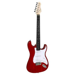 GUITARRA ELETRICA GIANNINI G-100 TRANSLUCENT RED COM ESCUDO WHITE (TRD/WH) - 19597