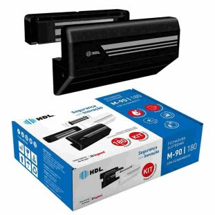 KIT FECHADURA ELETROIMA HDL M-90 180KG SOPREPOR C/ ACABAMENTO PRETA - 90.01.23.003