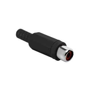 PLUG RCA PLASTICO FEMEA PRETO - JCRC0005 - FR