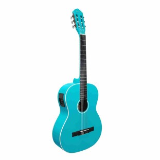 VIOLAO ELETROACUSTICO NAILON GIANNINI START N-14 EQ TORQUOISE BLUE SATIN (TBS) - 27091