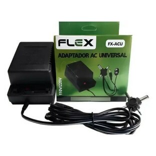 FONTE UNIVERSAL FLEX GOLD 7 VOLTAGENS A/C 1A C/ 6 PLUGS - FX-ACU