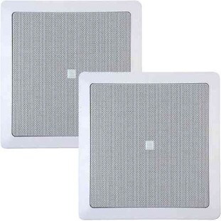 ARANDELA QUADRADA JBL COAXIAL 6'' 25W RMS 6CO1Q S/AT BRANCA ( PAR ) - 58074079