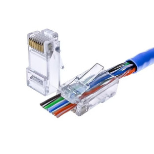 PLUG MODULAR STORM RJ45 8P8C CAT6 DE PASSAGEM - PGMD0008