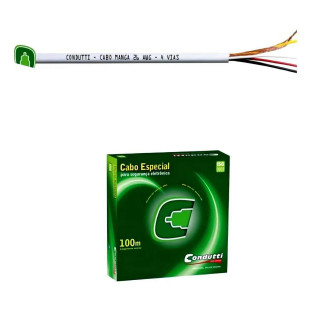 CABO MANGA CONDUTTI 4 VIAS (F) C/ MALHA 72% BRANCO (100M) - 7898918399773