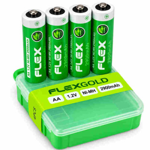 PILHA RECARREGAVEL FLEX GOLD AAA 1,2V 2900MAH C/4 - FX-RAA4