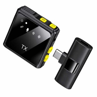MICROFONE DE LAPELA XCELL BLUETOOTH C/1 MICROFONE TYPE-C PROFISSIONAL - XC-ML-06