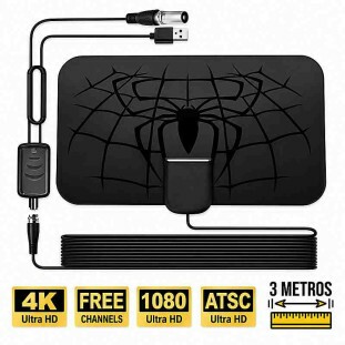 ANTENA DIGITAL FLEX GOLD AMPLIFICADA INTERNA UHF/HDTV CABO 3M - FX-ANT-8