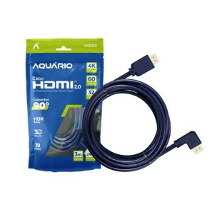 CABO HDMI AQUARIO 90G 2.0 4K 3M S/ FILTRO - 4K903