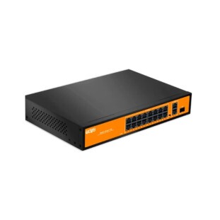 SWITCH HAIZ POE 16 PORTAS POE FAST + 2 UPLINK 1SFP GIGABIT - HZ-EL1319P-1SFP