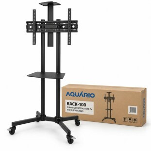 SUPORTE P/ TV AQUARIO PEDESTAL RACK ATE 70" C/ AJUSTE E TRAVA - RACK-100