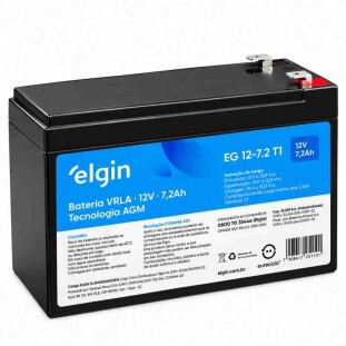 BATERIA SELADA ELGIN VRLA 12V 7.2AH PARA NOBREAK (EG 12-7.2 T1) - 82366