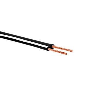 FIO PARALELO MULTCABO 2X0,32MM PRETO COM TARJA BRANCA (100M) - 22322200