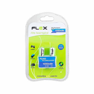 PILHA RECARREGAVEL FLEX GOLD AAA 1,2V 1100MAH C/2 - FX-AAA11B2