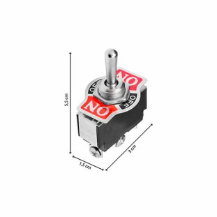 CHAVE ALAVANCA 6 POLOS ON/OFF/ON 10A/125VAC - KN3(B)203 - CHVS0004