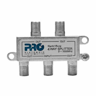 DIVISOR 4 SAIDAS PROELETRONIC VHF/UHF/CATV SOLDER BACK 5-1000MHZ - PQDV1024B