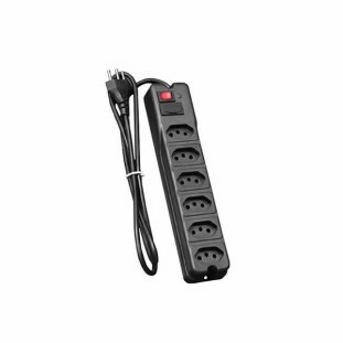 PROTETOR ELETRONICO TITANIS 6 TOMADAS TRIPOLAR BIVOLT CABO PP 0,75MM 80CM 10A - PTE0206P