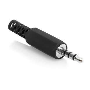 PLUG P3 4C PLASTICO 4C NIQUEL PRETO COM PROTETOR DE CABO - 64.1.357 - FR