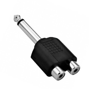 ADAPTADOR PLUG P10 MONO X 2 X JACK RCA NIQUEL - ADAP0030