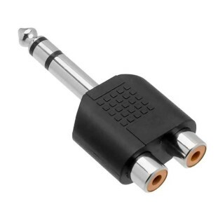 ADAPTADOR PLUG P10 STEREO X 2X JACK RCA - ADAP0031