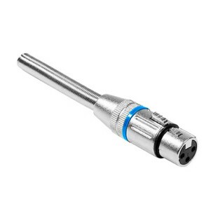 PLUG CANNON XLR CSR FEMEA PROFISSIONAL AZUL COM MOLA Q7BL - 0448