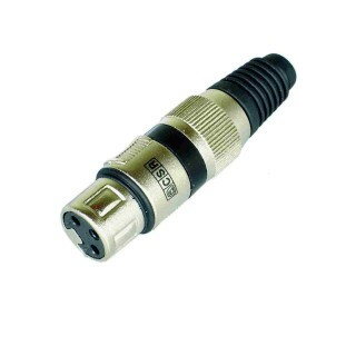 PLUG CANNON XLR CSR FEMEA PROFISSIONAL Q33BK - 0441