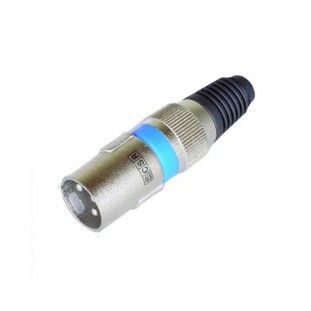 PLUG CANNON XLR CSR MACHO PROFISSIONAL AZUL Q34BL - 0446