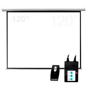 TELA DE PROJEÇAO CSR MWHITE 120'' LINHA X ACIONAMENTO ELETRICO COM CONTROLE REMOTO 127V - 31104 - FR