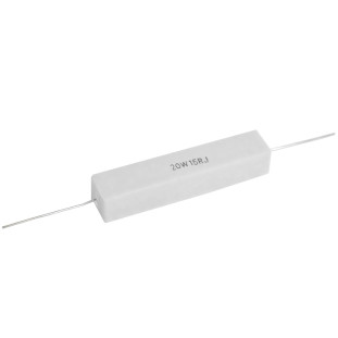 RESISTOR DE FIO CERAMICO 20W 15R - RSTR0001